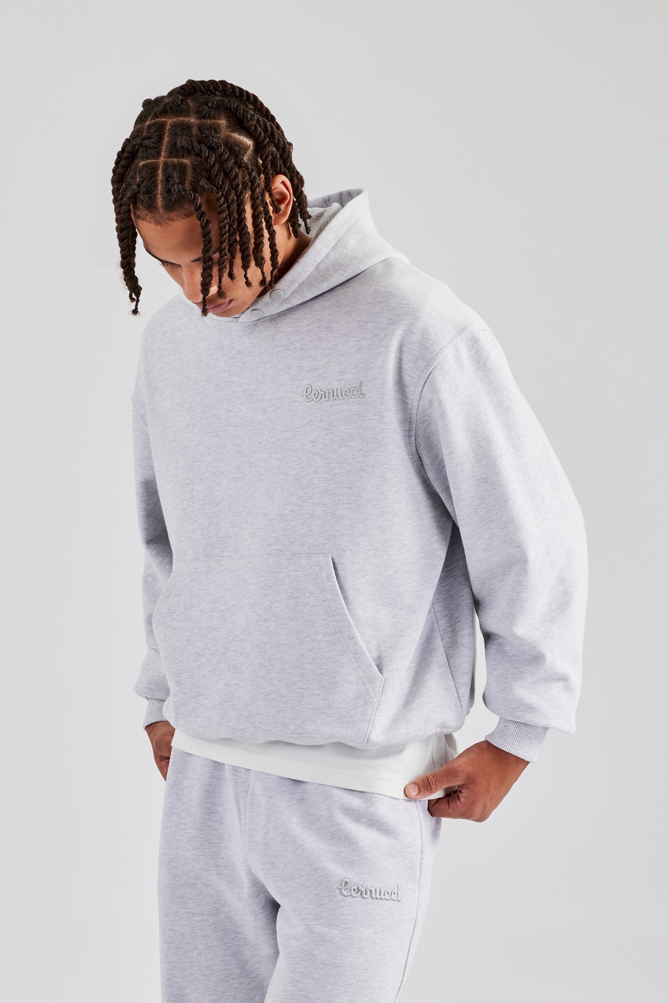 Tonal Oversized Hoodie - Ash Grey | Mens Hoodies & Sweats | Shop