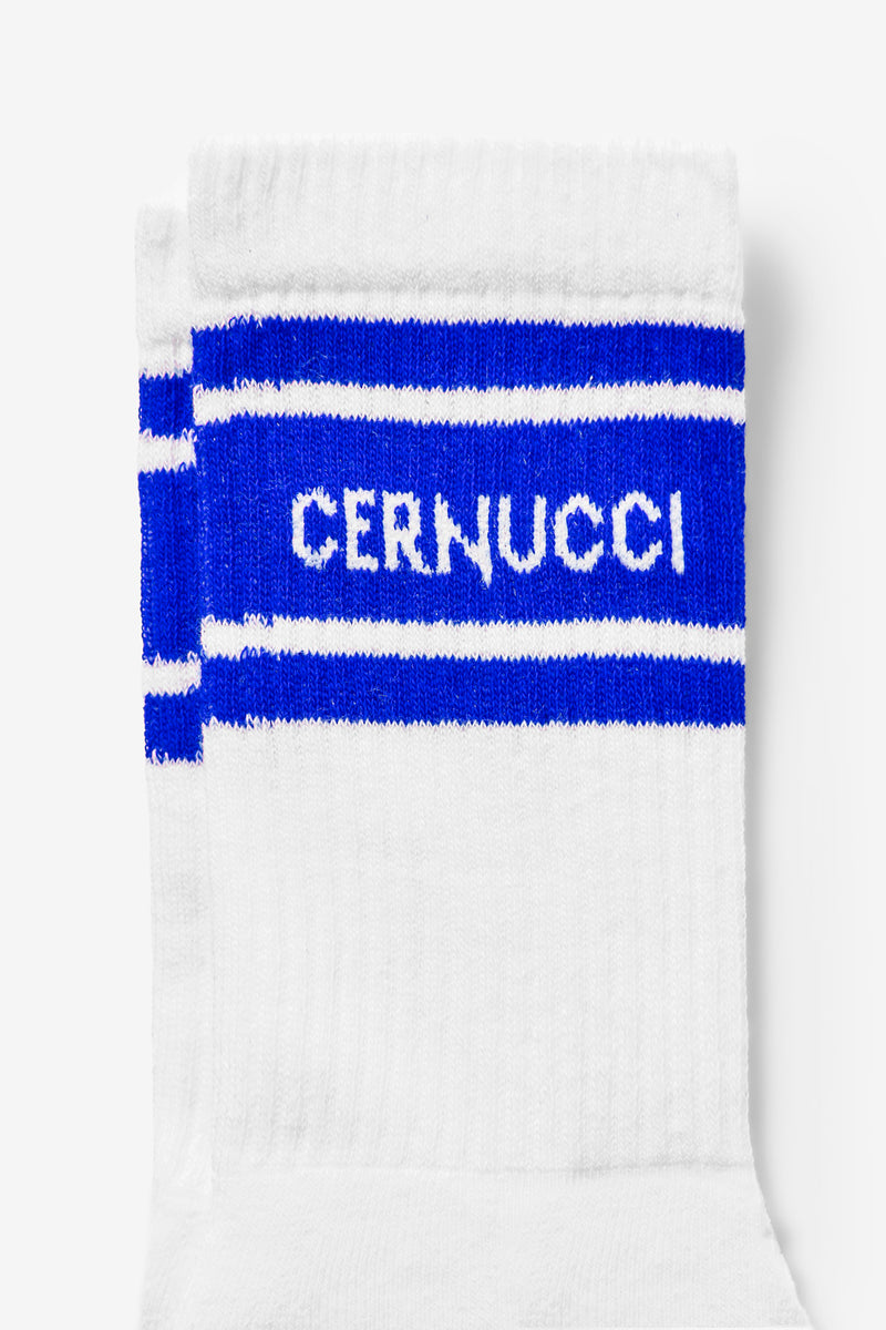 Cernucci Stripe Socks - Cobalt Blue