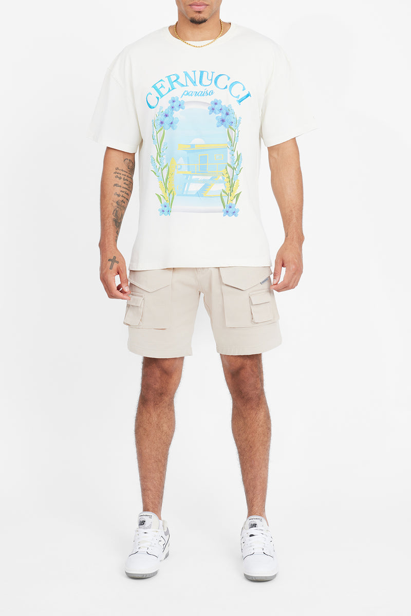 Miami Beach Graphic T-Shirt - Ecru