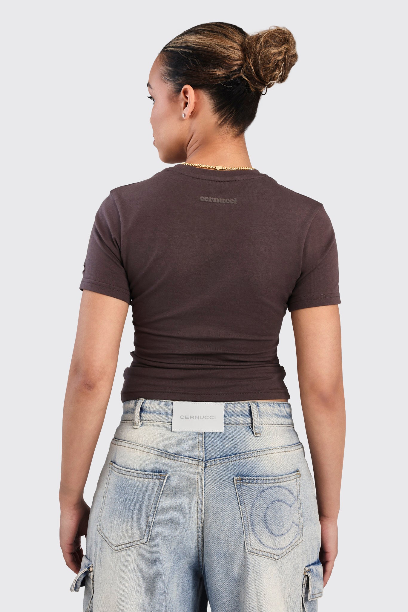 Cherub Print Baby T-Shirt - Schokolade