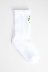 Palm Crest Socks - White