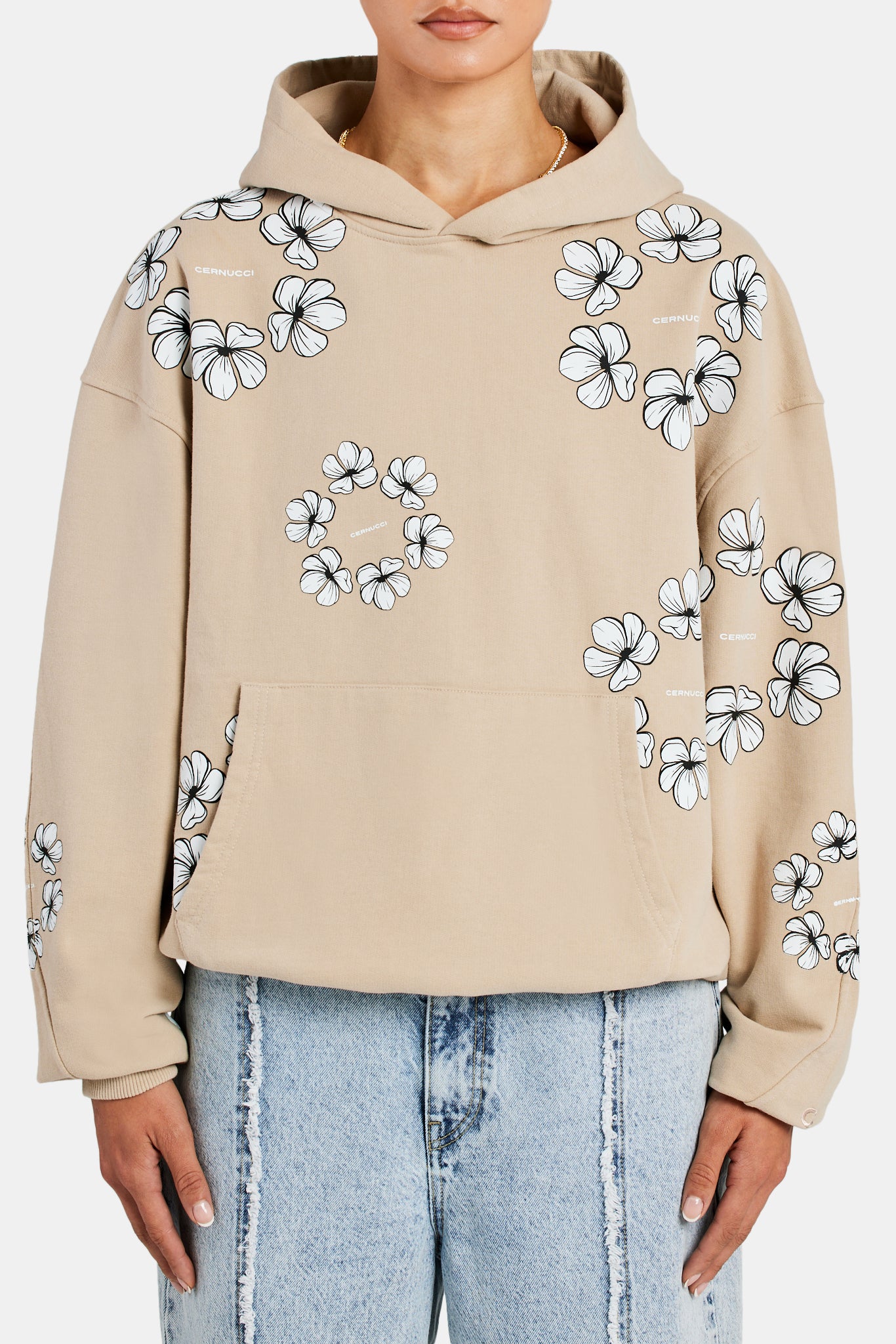 Floral Print Oversized Hoodie | Womens Tops | Shop Hoodies at