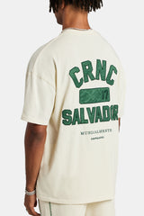 Crnc Back Applique Varsity T-shirt - Ecru