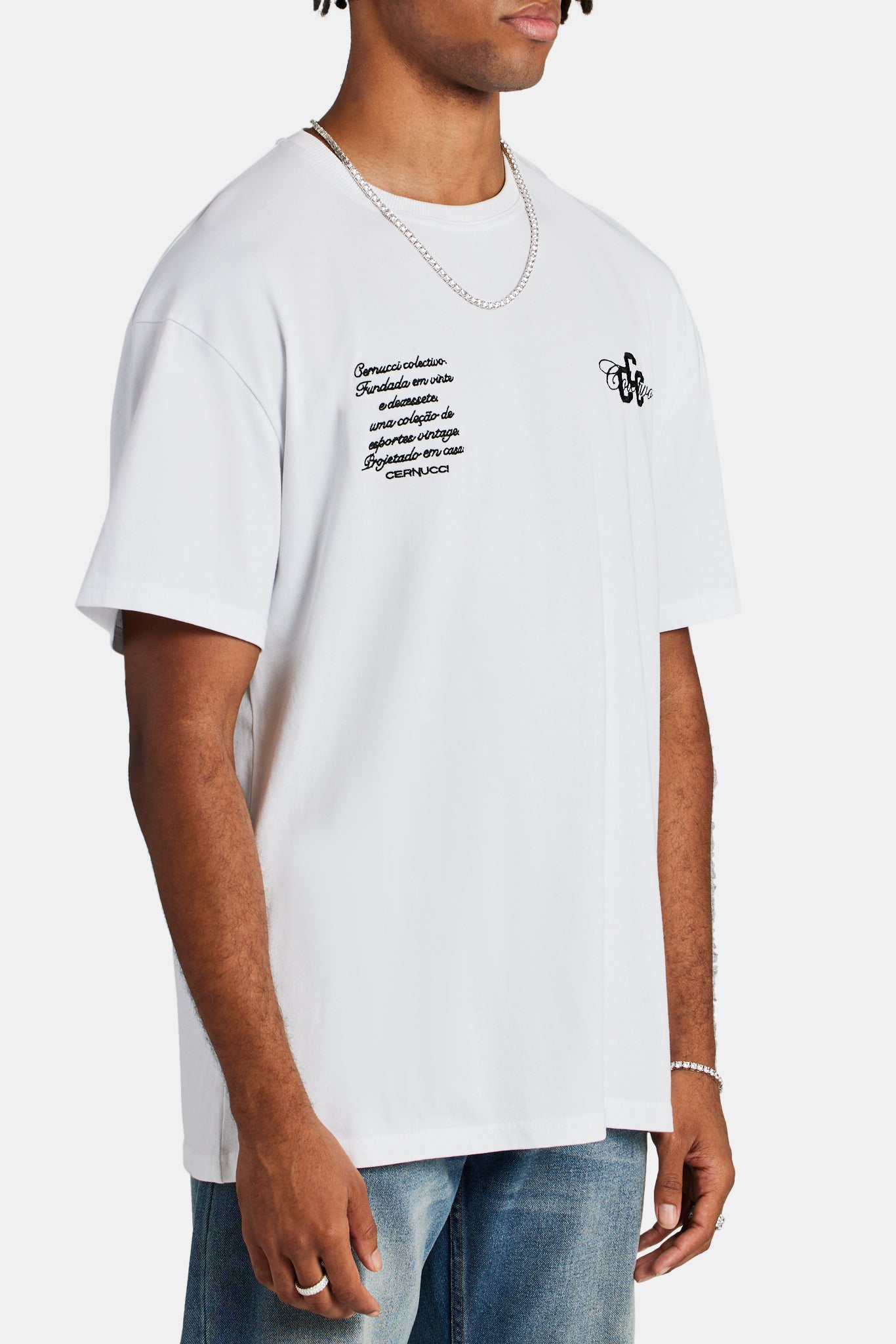 CCC Colectivo T-Shirt mit Stickerei - Weiß 