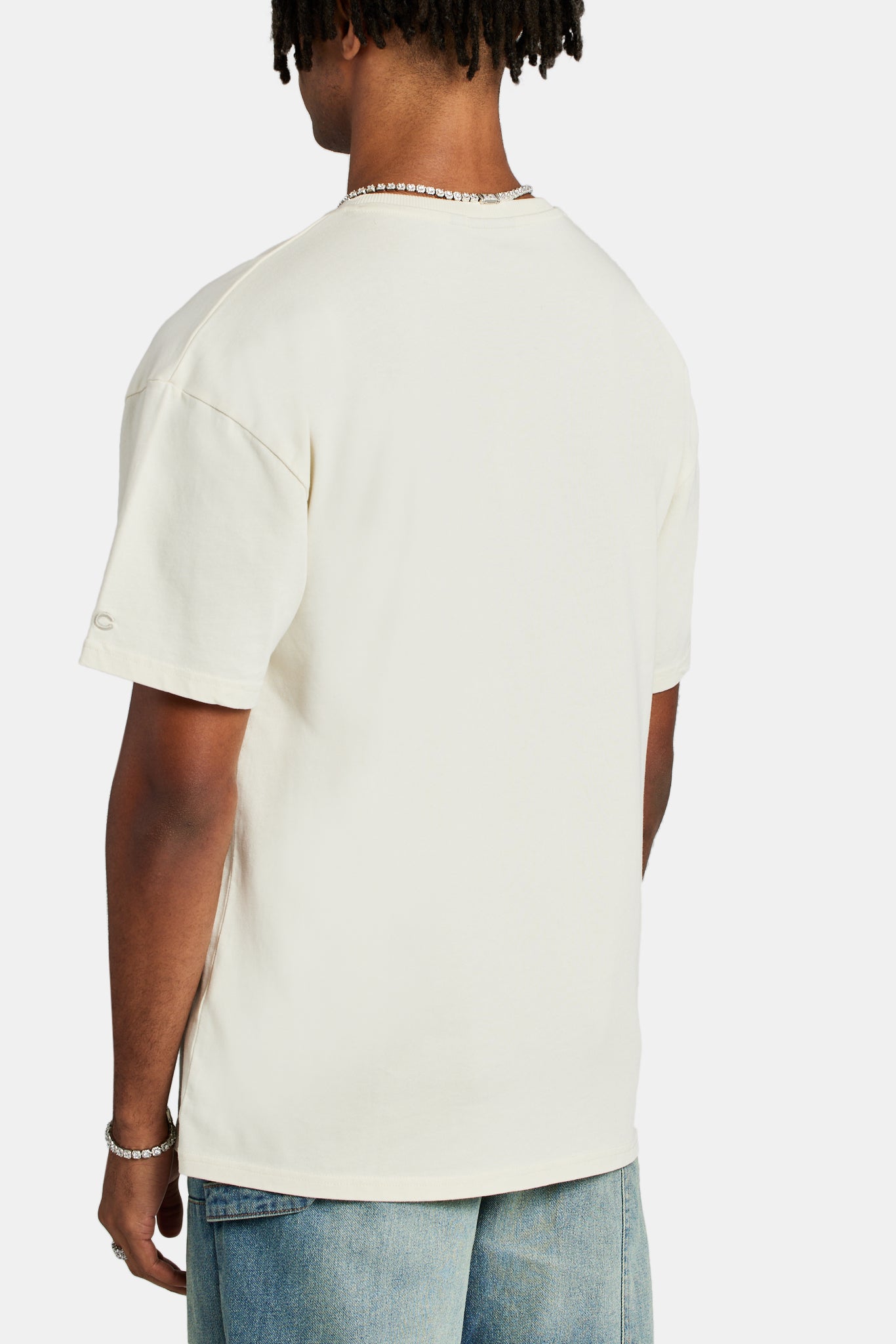 Crnc Paraiso besticktes T-Shirt – Ecru