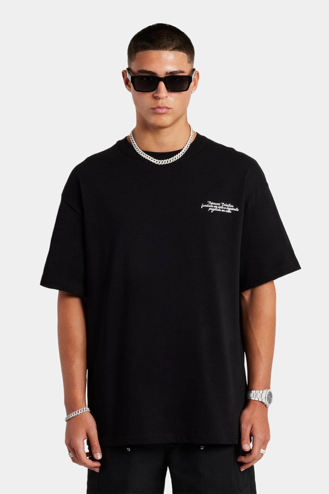 Paraiso Graphic Oversized T-Shirt - Black | Mens Tees & Vests