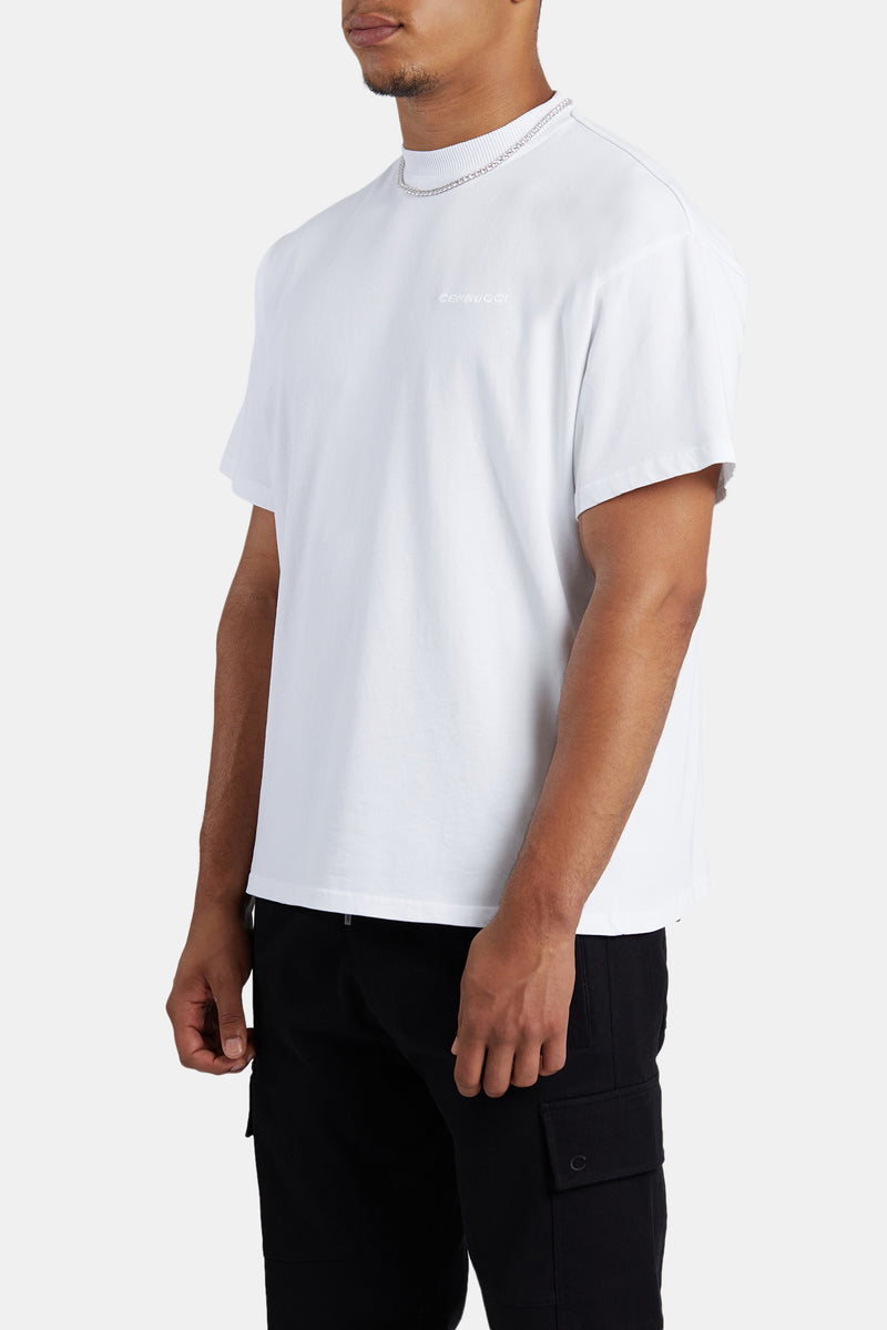 Cernucci Embroidered T-Shirt - White