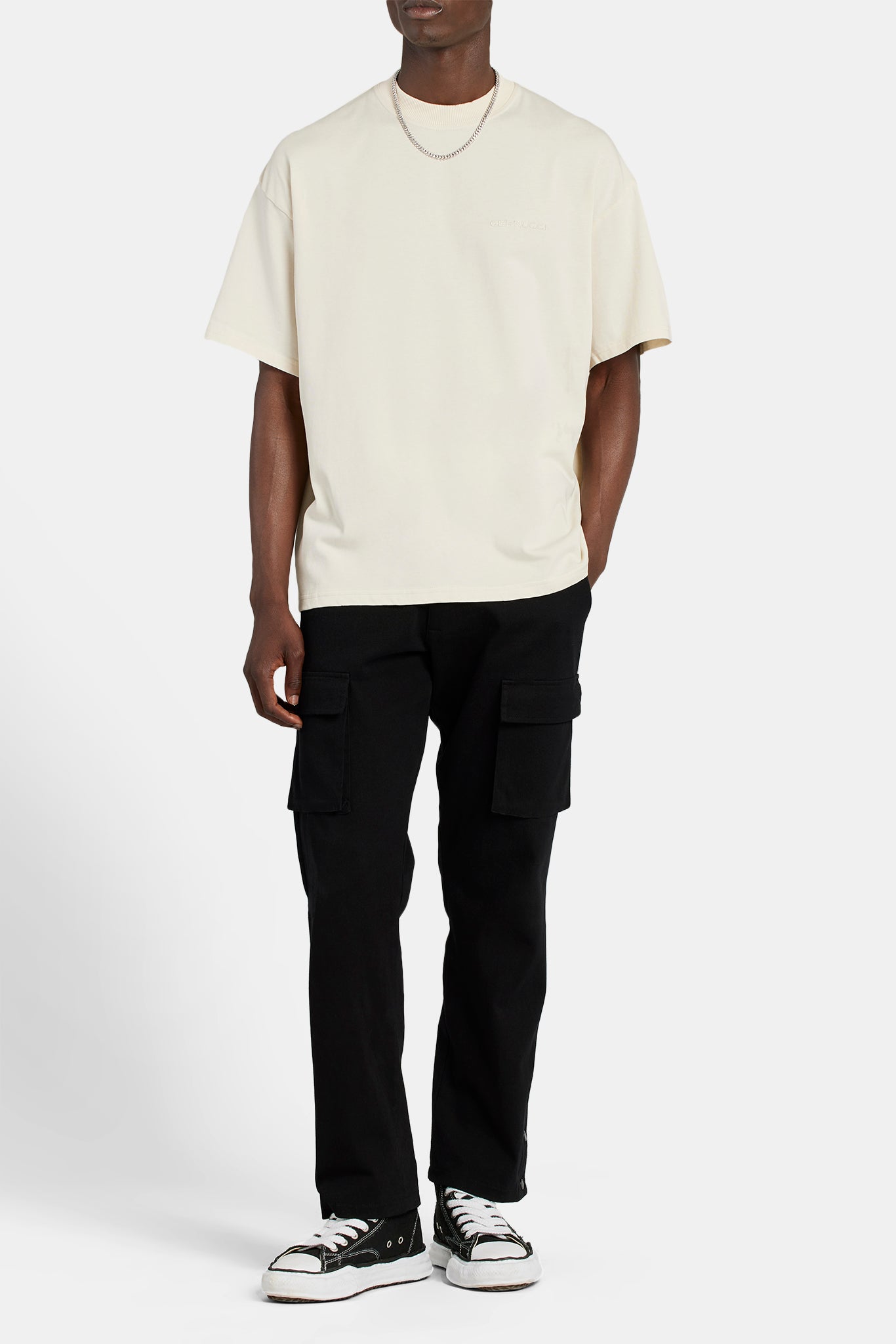 Cernucci T-Shirt mit Stickerei - Creme