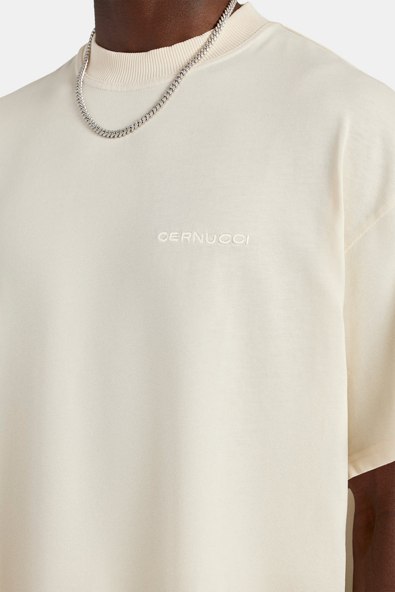 Cernucci Embroidered T-Shirt - Ecru