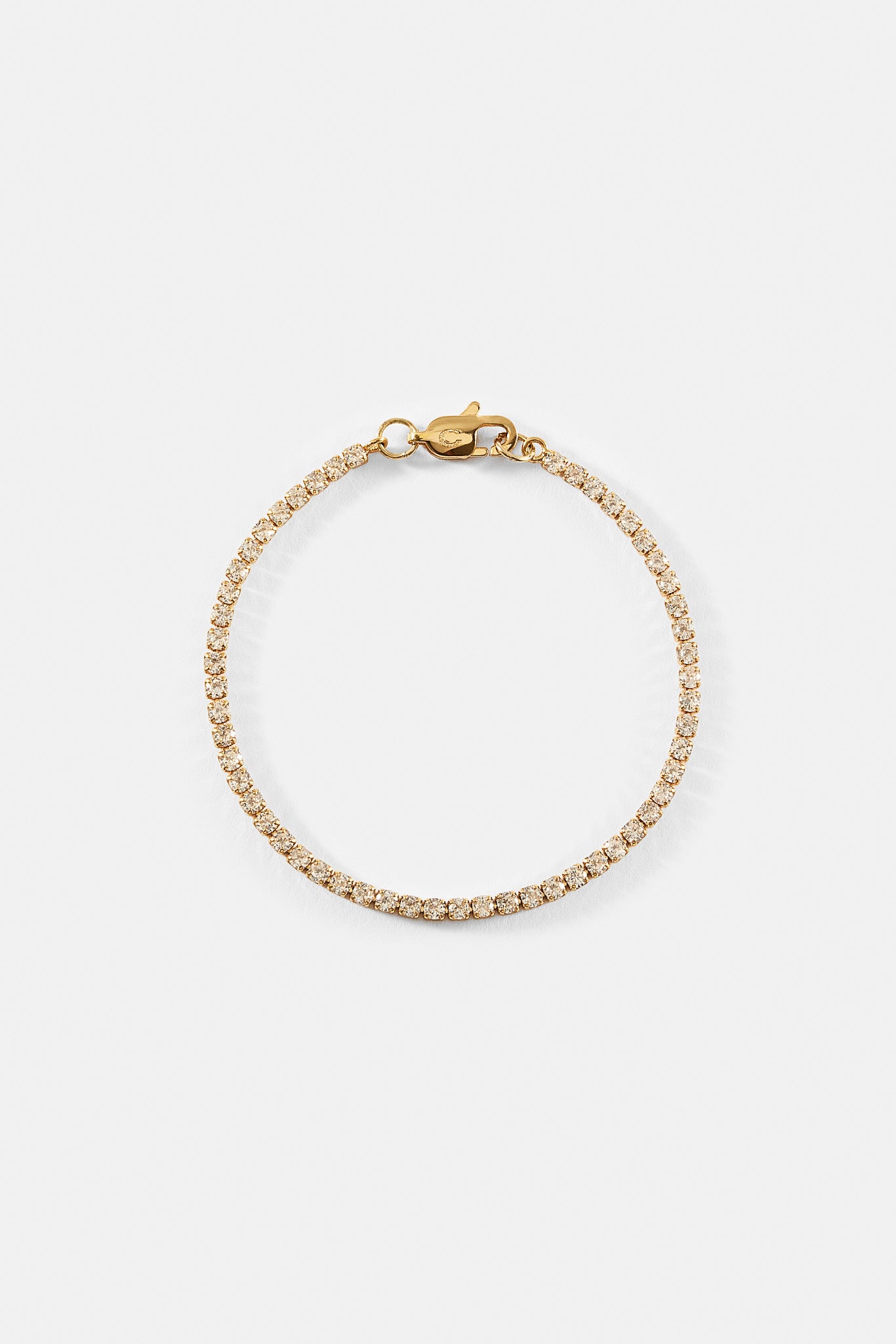 Mikro-Tennisarmband für Damen – Gold – 2,5 mm