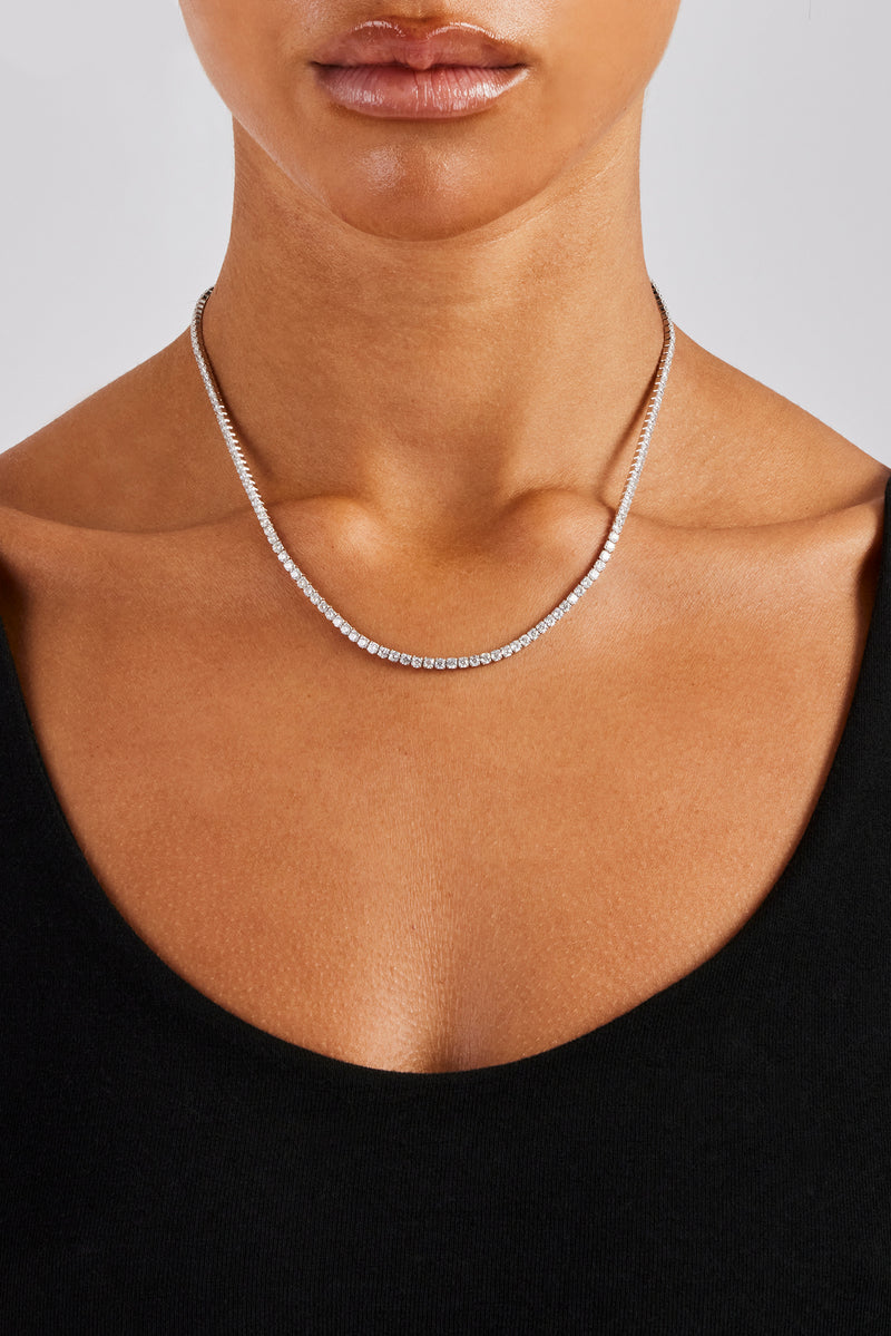 Micro Tennis Chain Rapper Chain Womens 2.5mm Micro Tennis Chain - White Gold | Womens Chains | Shop ...