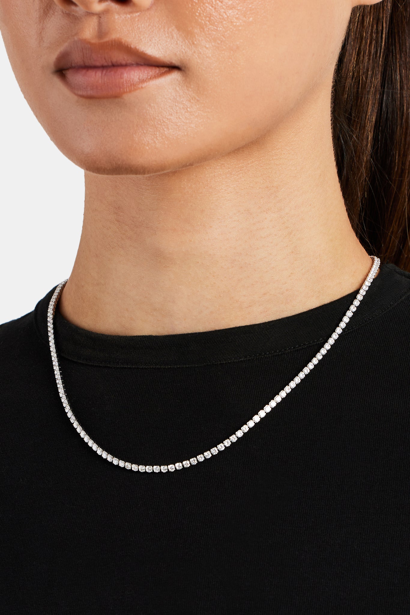 Micro Tennis Chain Rapper Chain Womens 2.5mm Micro Tennis Chain - White Gold | Womens Chains | Shop ...