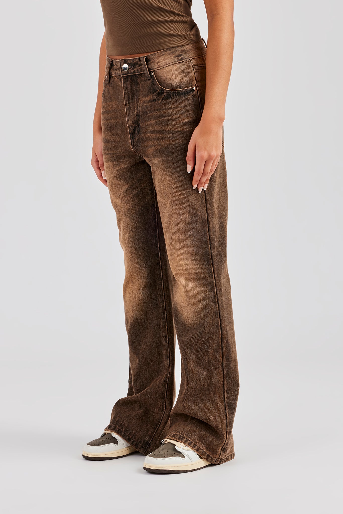 パンツ PERVERZE Flocky Denim / Brown DENIM｜PERVERZE | パーバーズの公式オンラインストア PERVERZE Flocky