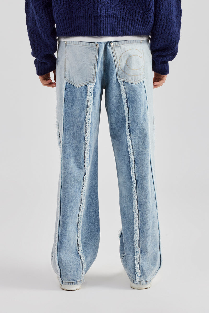 Two Color Jeans Two Tone Denim Stacked Jean - Light Blue | Mens Denim | Shop Denim ...