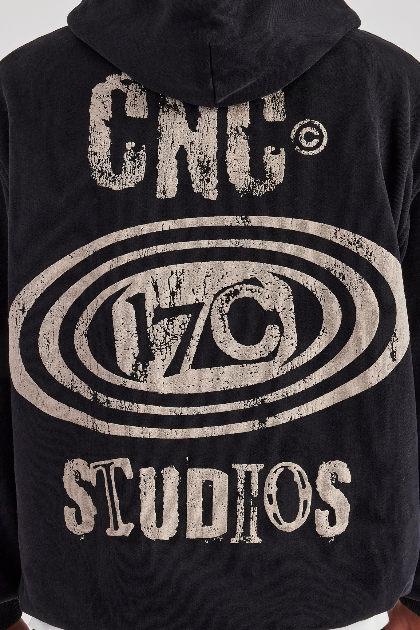 Cernucci 17 Studios Oversize-Kapuzenpullover - Schwarz