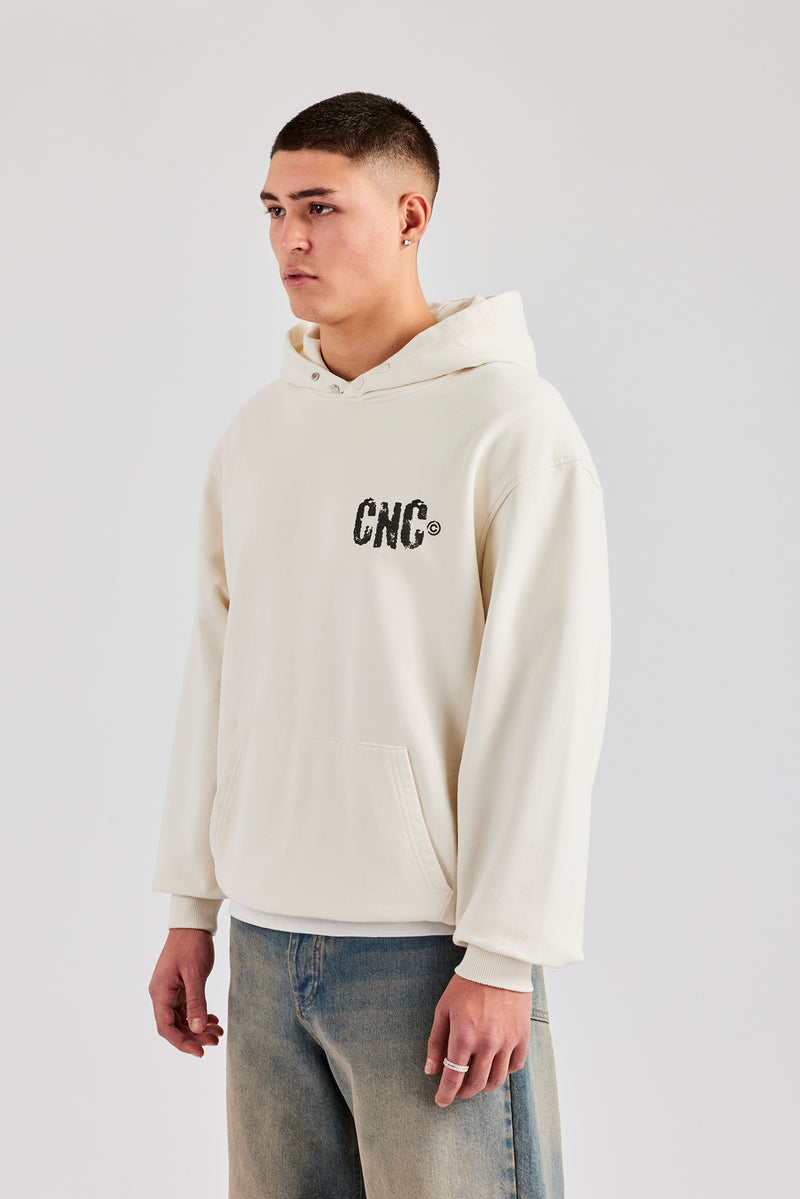 Cernucci 17 Studios Oversized Hoodie Off White Mens Hoodies