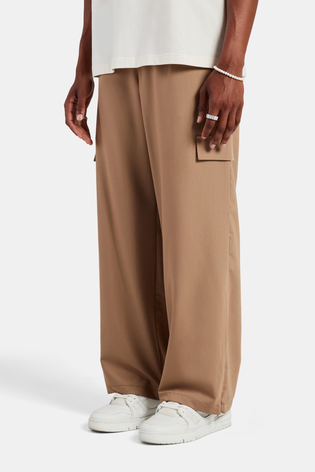 Relaxed Cargo Trouser Taupe Mens Bottoms Shop Trousers at