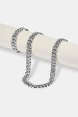 Iced Out Cuban Bracelet & Chain - 12mm - White