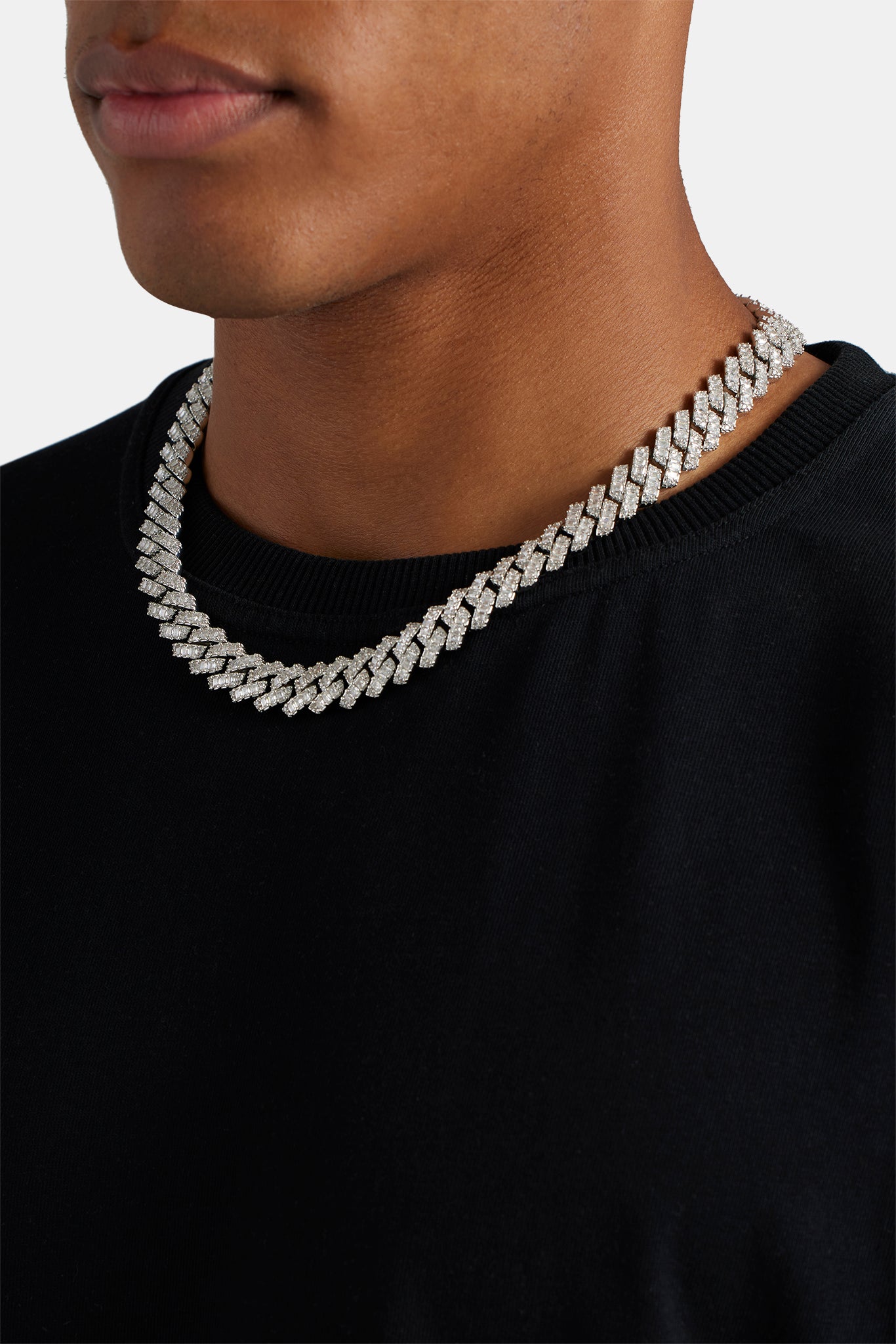 14 mm kubanische Baguette-Kette mit Zinken