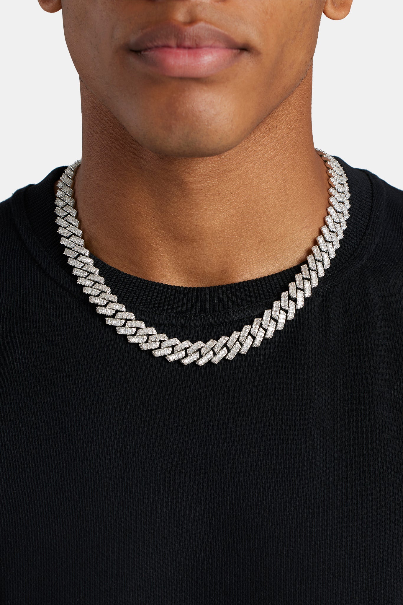 14 mm kubanische Baguette-Kette mit Zinken