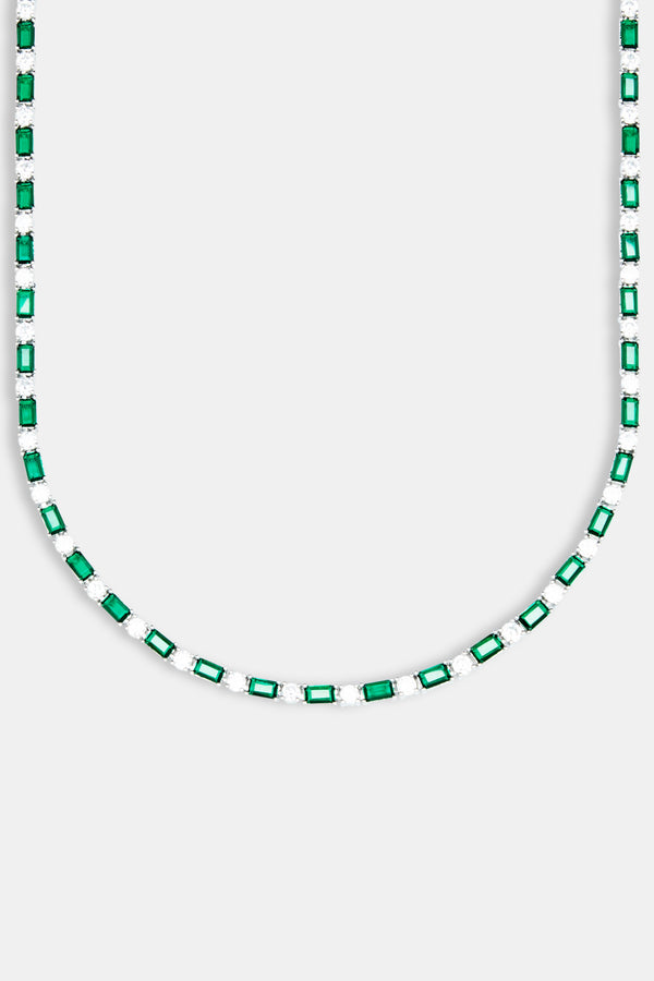 2mm Green And White Tennis Chain