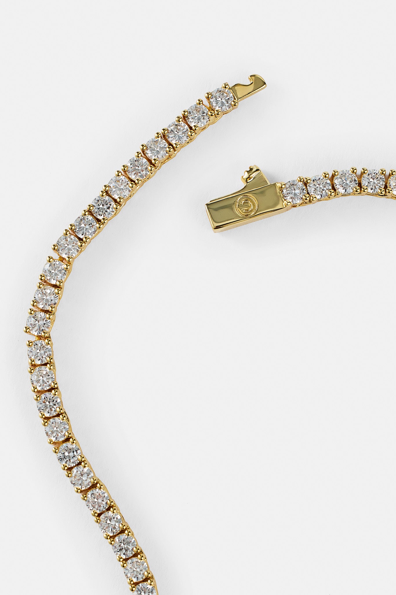 Womens 3mm Gold Plated Tennis Chain