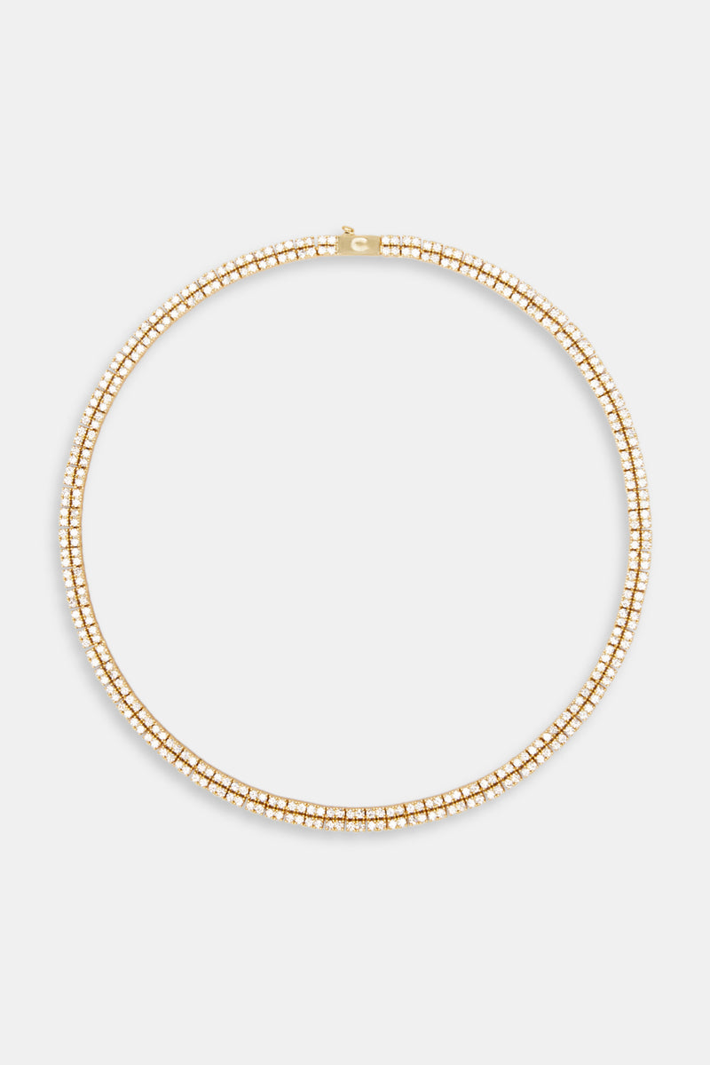 5 mm vergoldete zweireihige Tenniskette