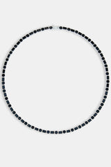 Round & Rectangular Tennis Chain - Black
