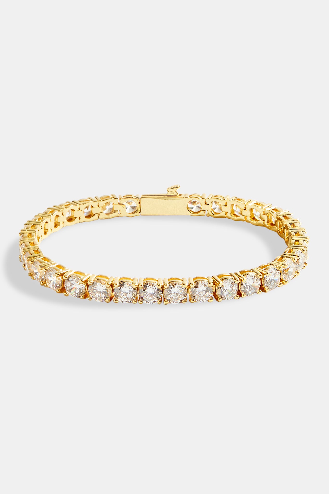 Womens 5mm Tennis Bracelet - Gold