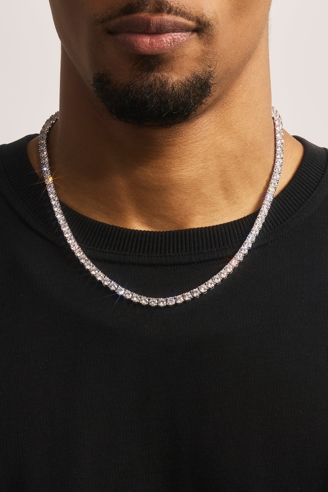5mm Tennis Chain White Gold | Iced Out Tennis Necklace | CERNUCCI