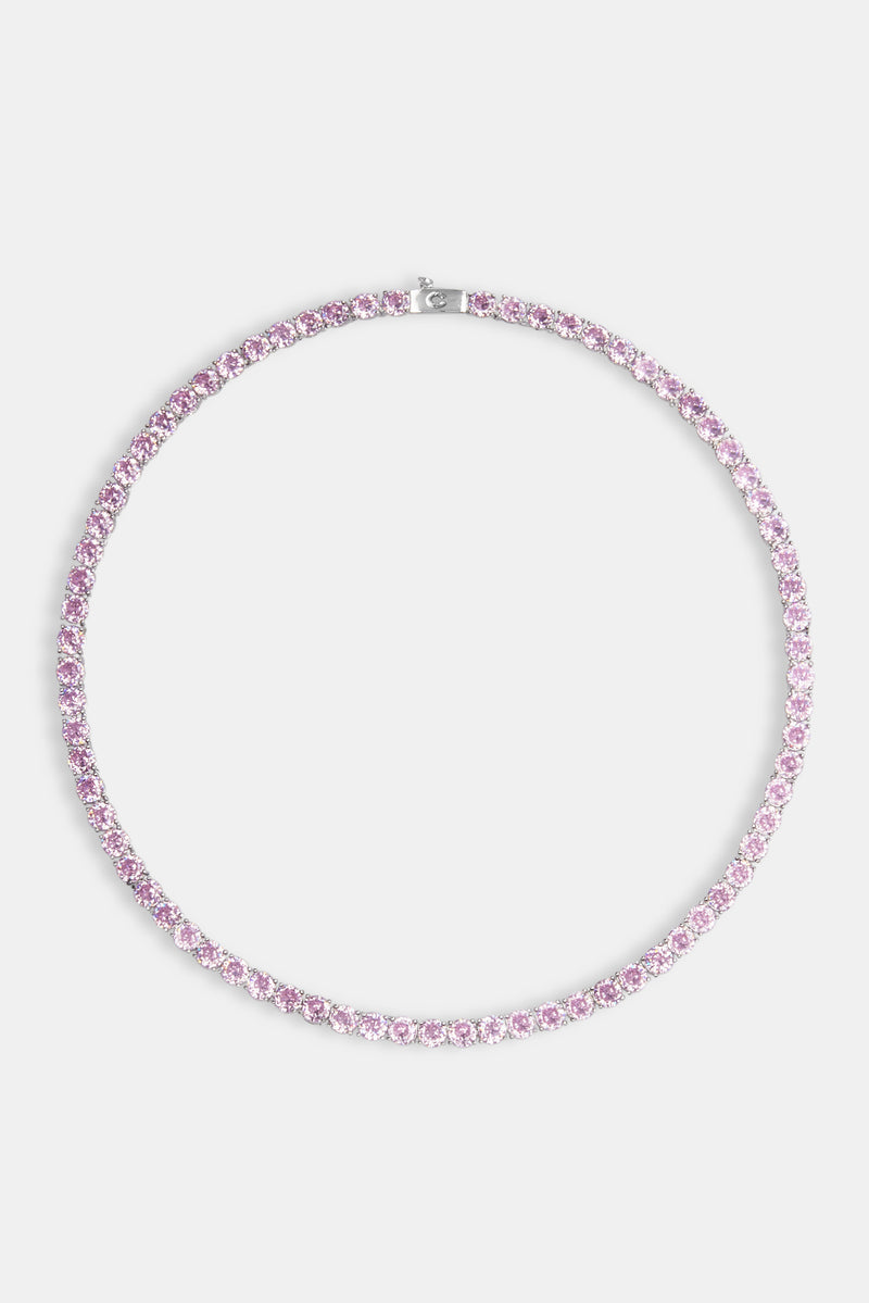 5mm Pastel Pink Tennis Chain