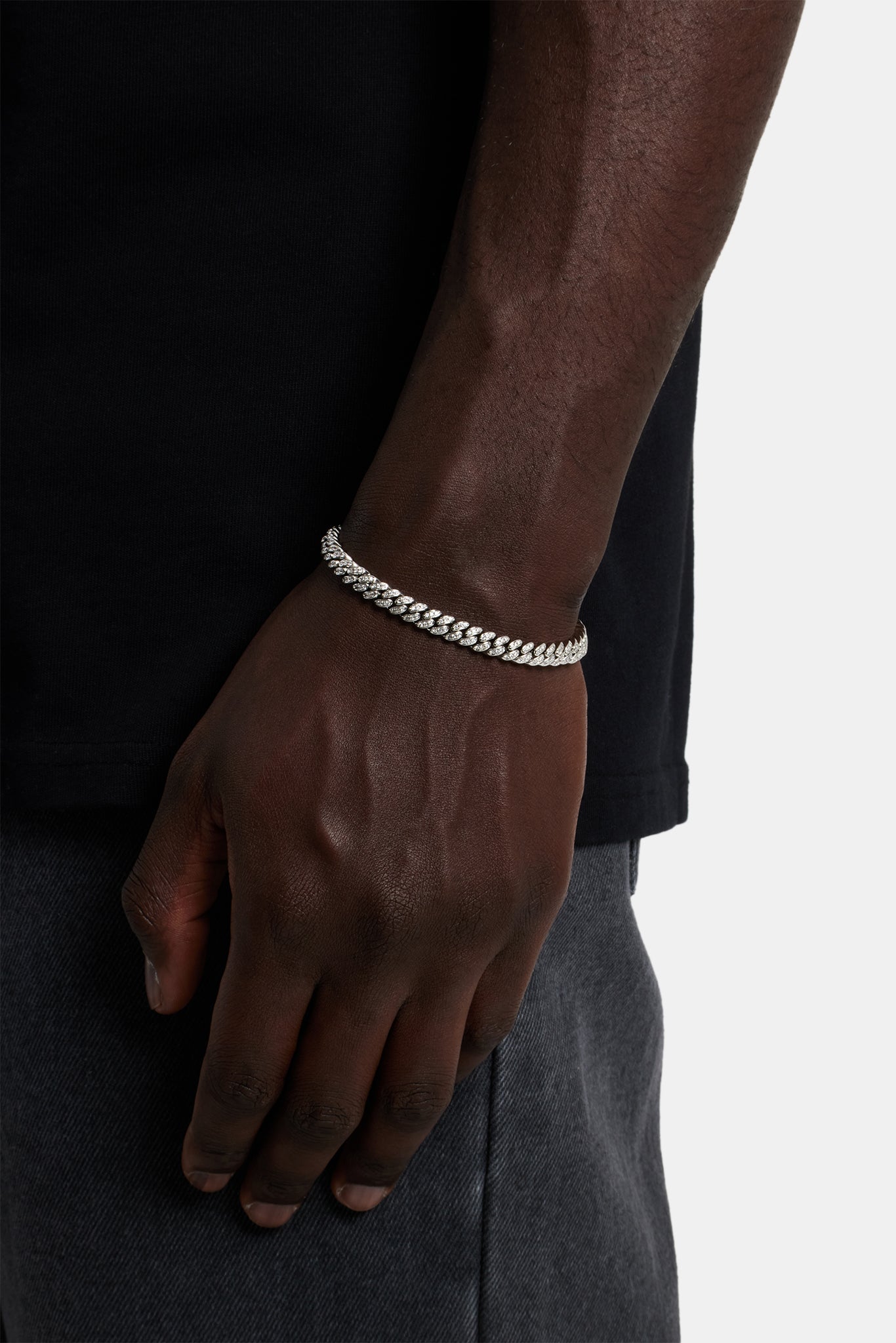 6 mm kubanisches Armband mit Eis