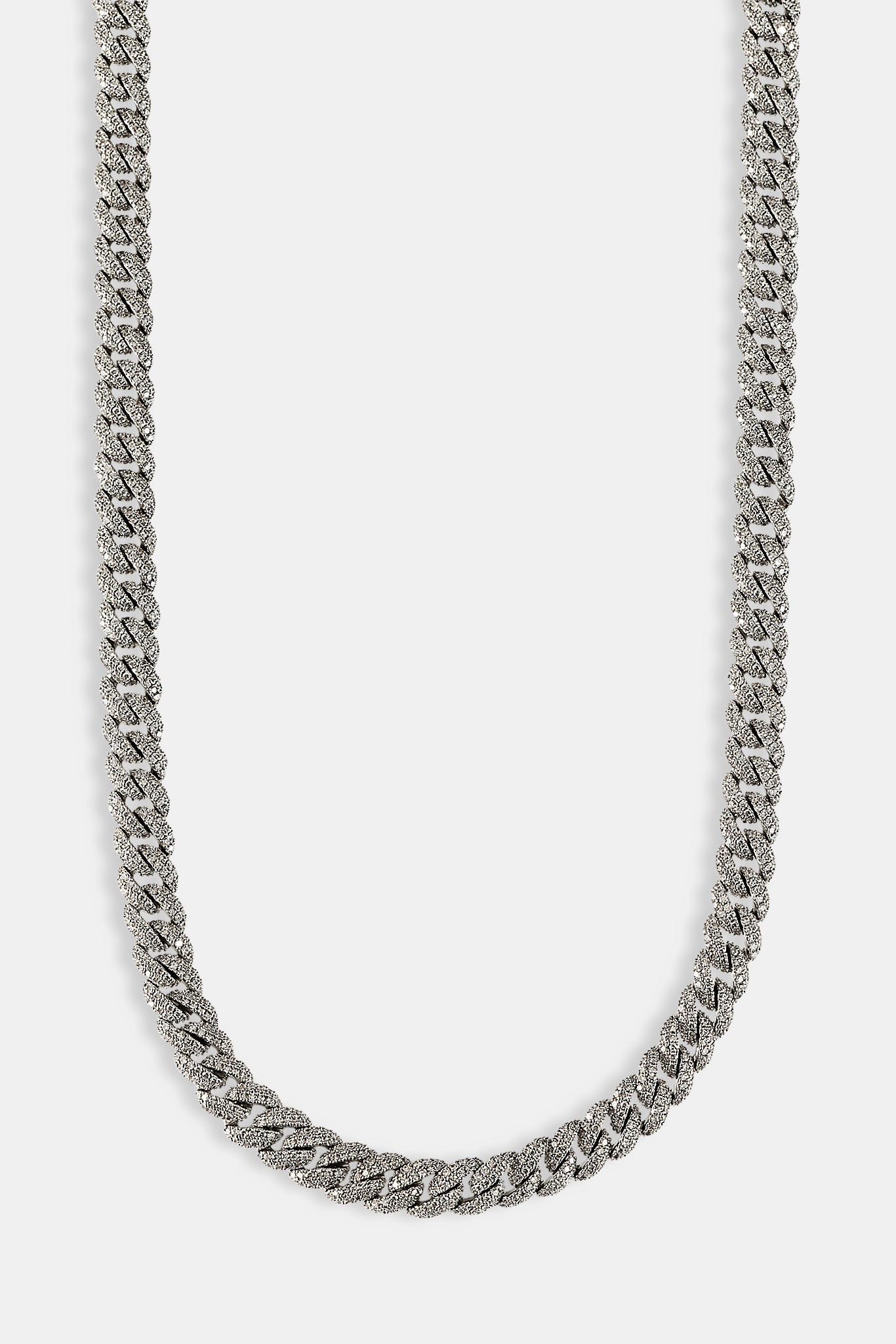 Iced Cuban Chain & Bracelet Set - 8mm - White