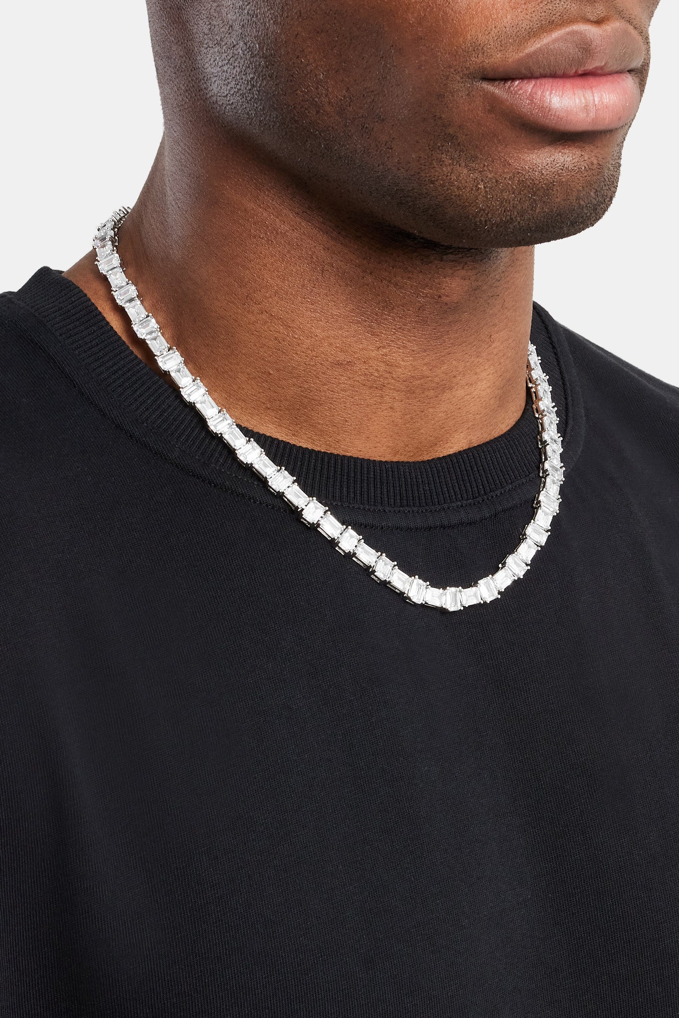 Ys Chain Iced Alternating Baguette Tennis Chain | Mens Chains | Shop Tennis ...