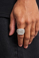 Iced CCC Championship Signet Ring - White 20mm