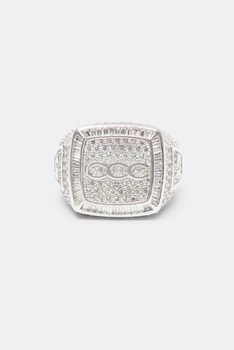 Iced CCC Championship Signet Ring - White 20mm
