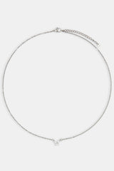 Clear Butterfly Necklace - White