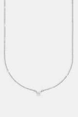Clear Butterfly Necklace - White