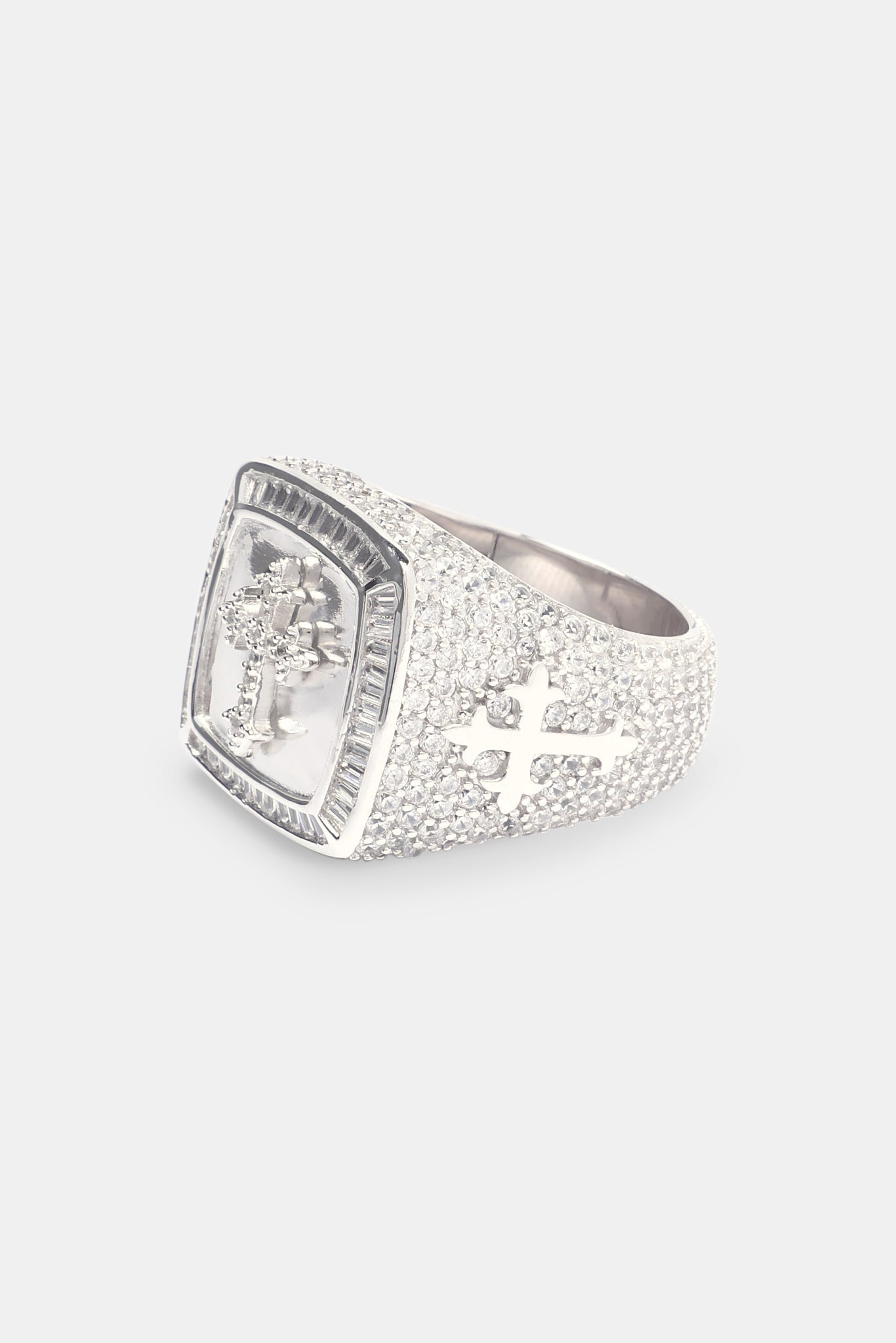 Siegelring mit Eiskreuz – Weiß, 20 mm