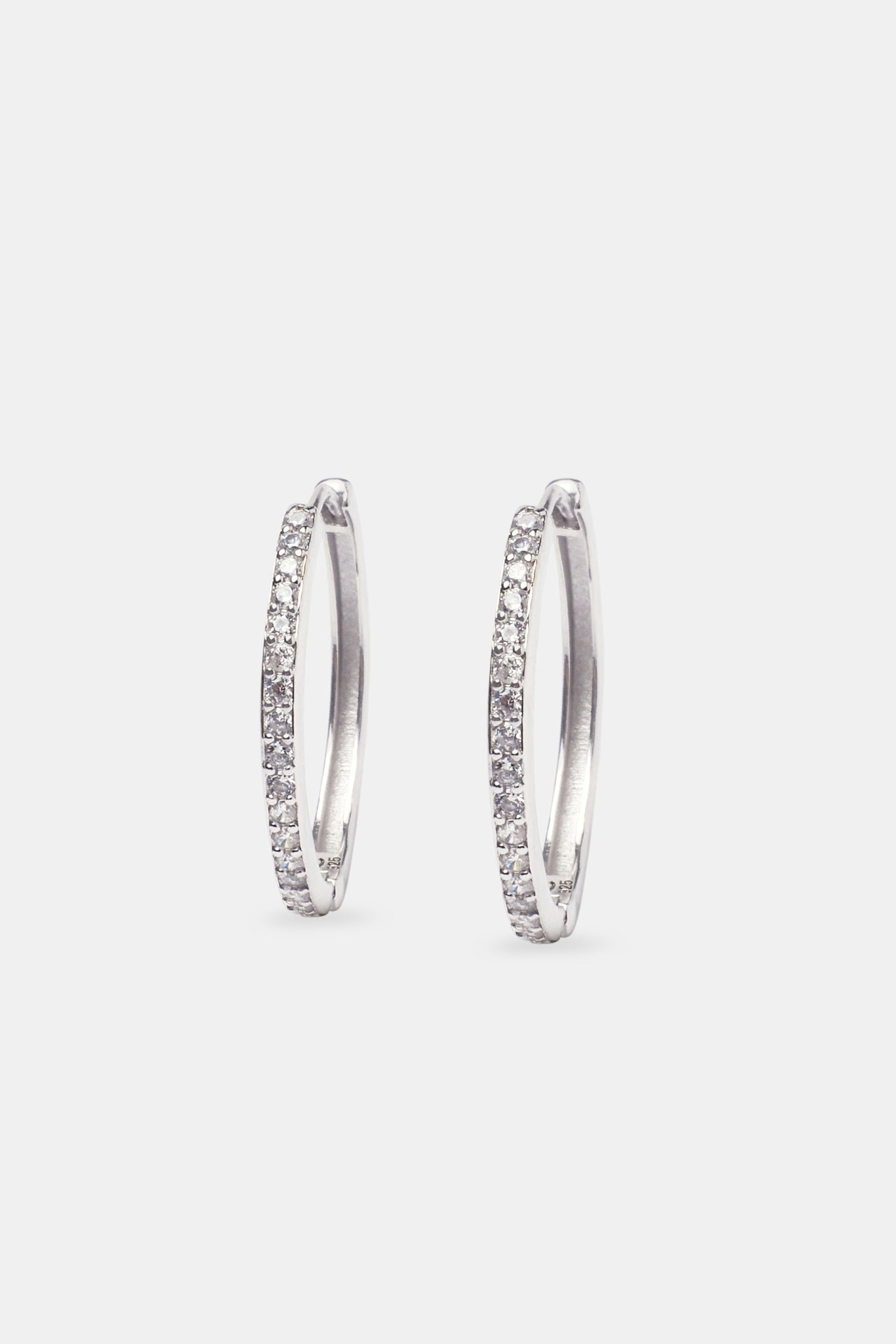 Tennis Hoop Earrings White Womens Earrings Shop Hoop Earrings at Cernucci
