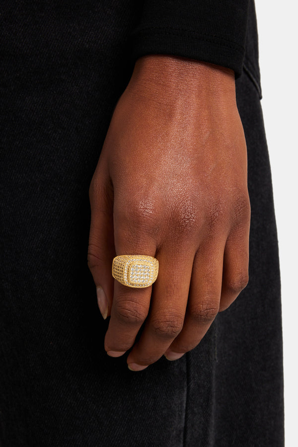 925 Iced Miami Ring - Gold