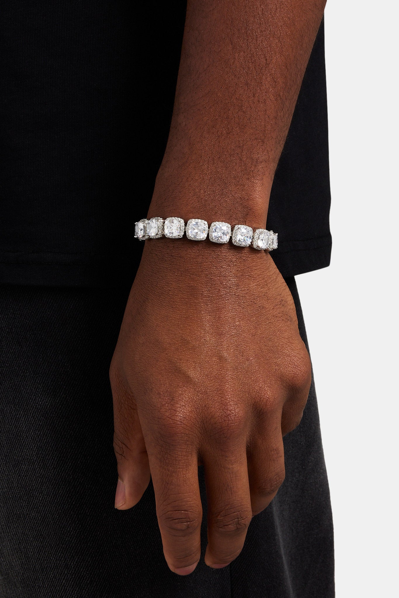 Iced Square Cluster Armband