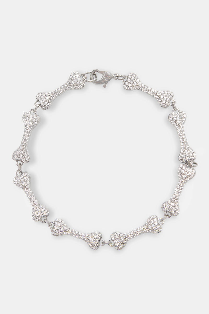 Iced Bone Bracelet - White