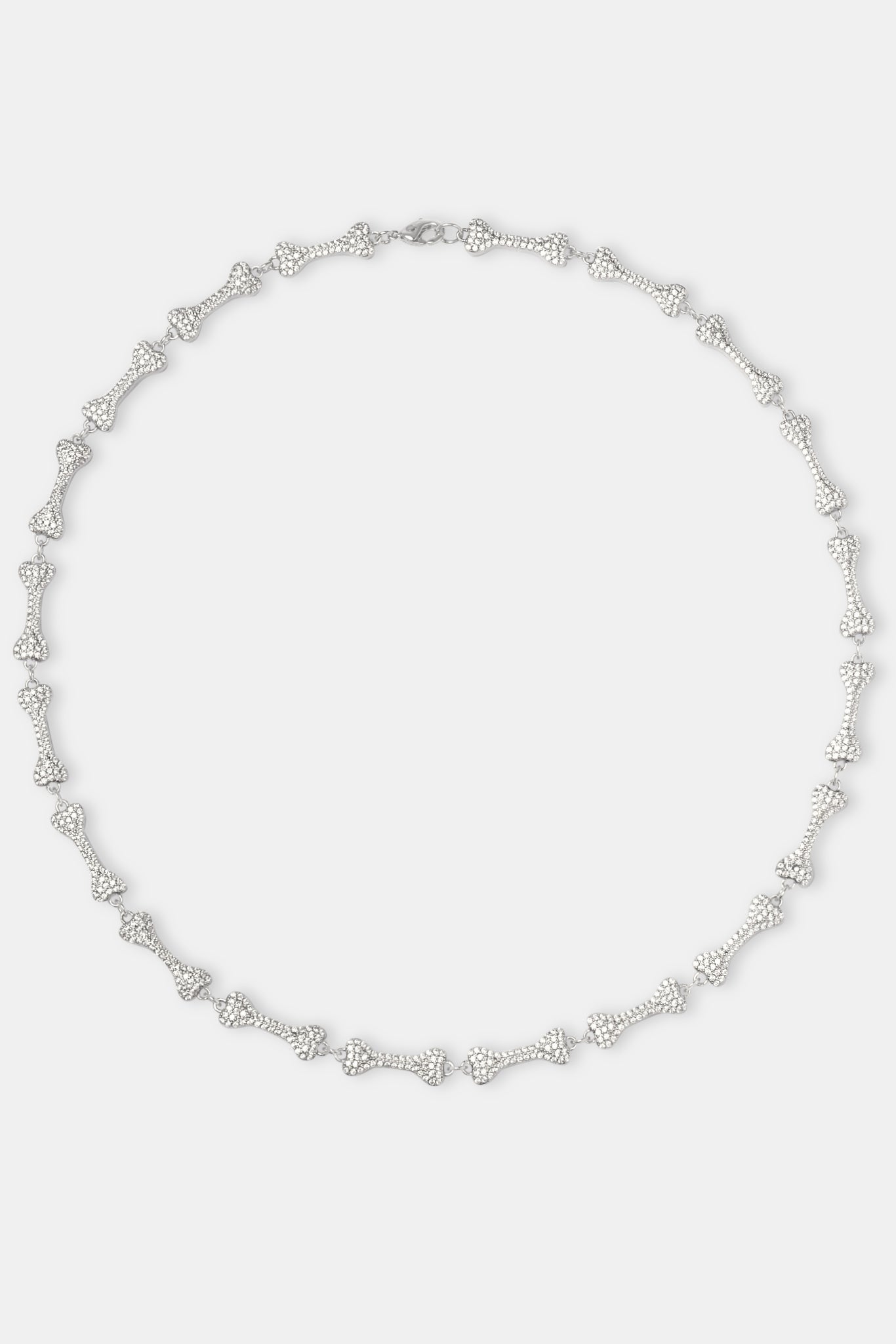 Iced Bone Kette - Weiß - 6mm