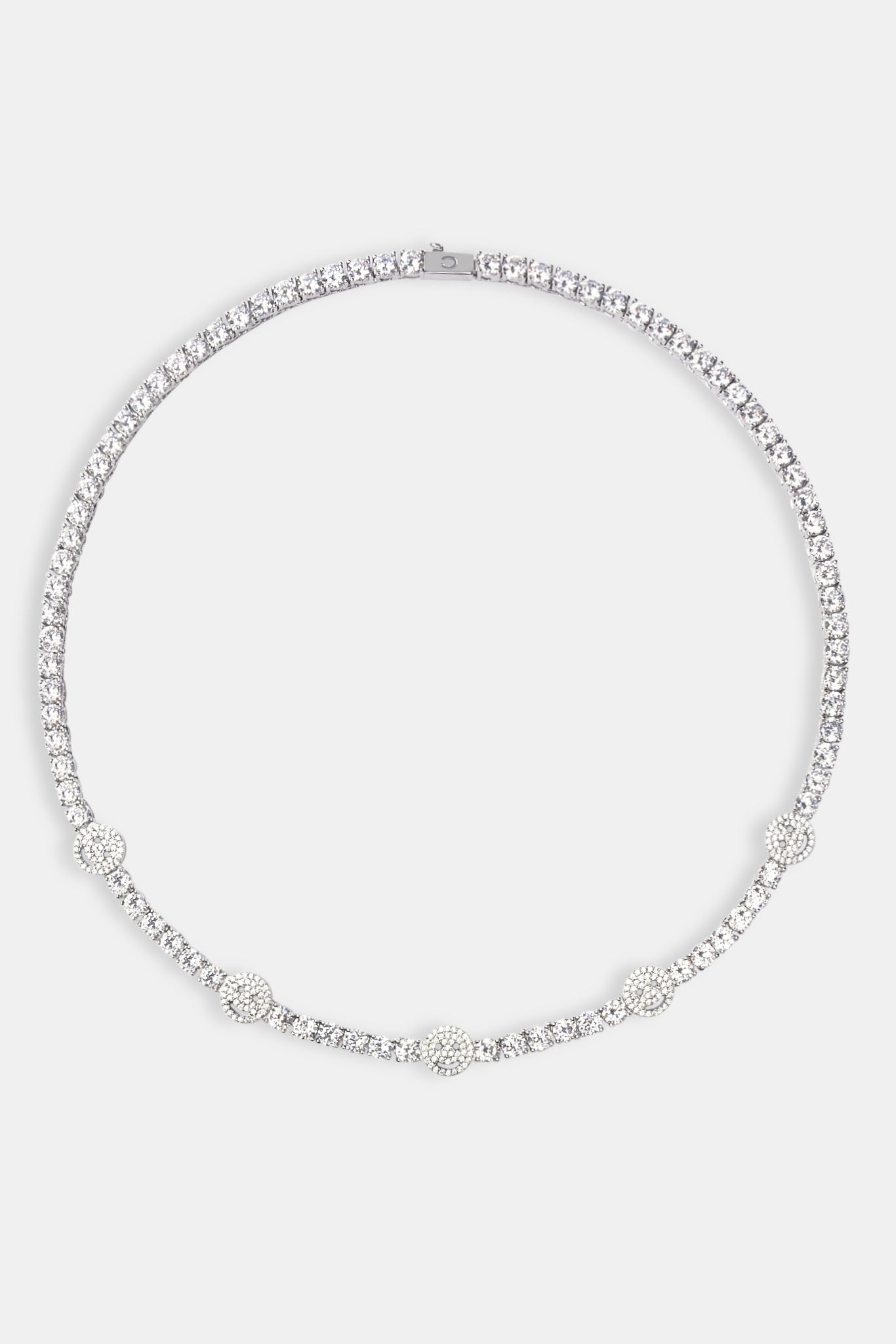 Iced Happy Face Tenniskette - Weiß 5mm