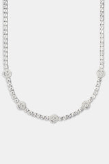 Iced Happy Face Tenniskette - Weiß 5mm