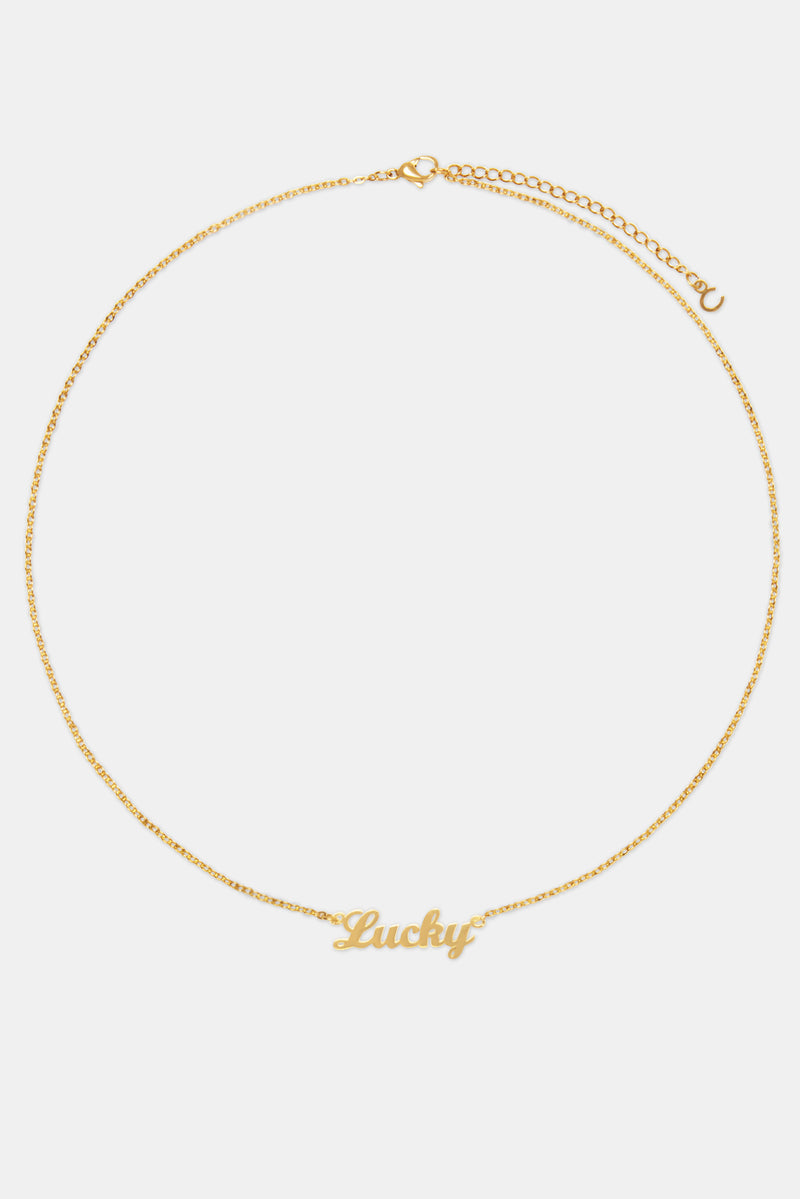 Gold Plated Polished Lucky Necklace