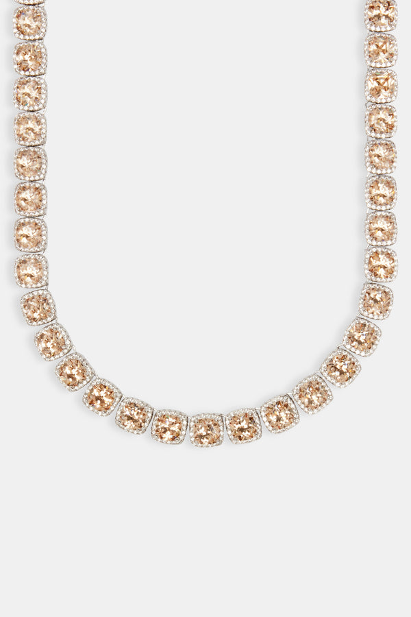 Iced Square Cluster Chain - Champagne