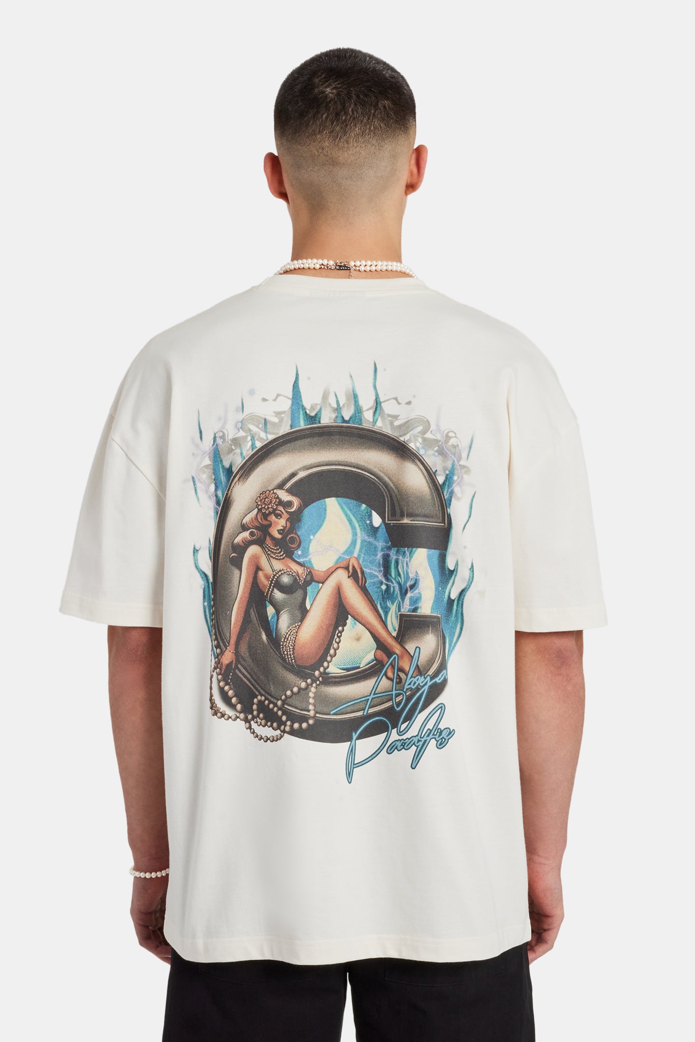 Heavyweight Washed C Graphic Oversized T-Shirt - Off White | Mens Tees ...