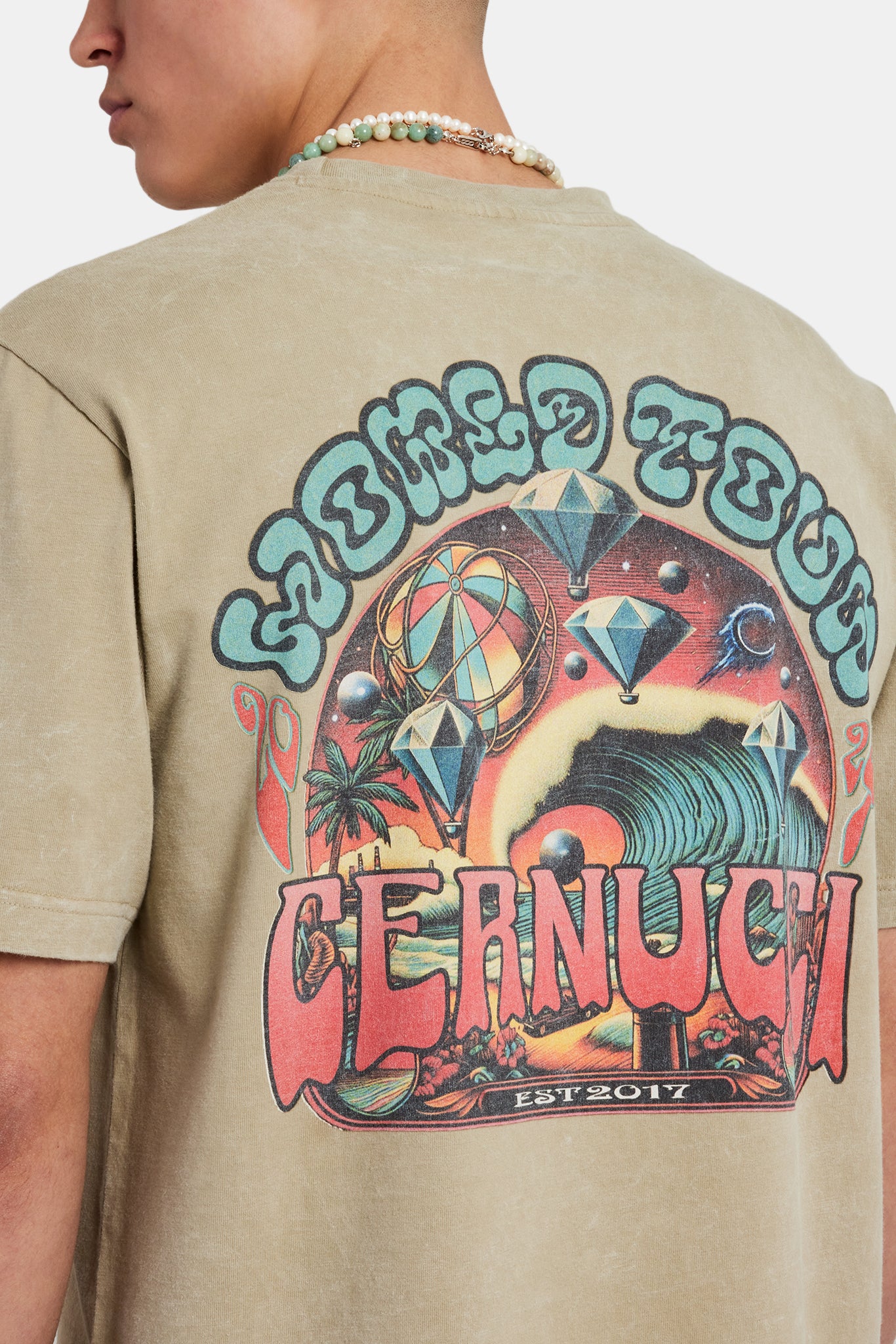 Heavyweight World Tour Graphic T-Shirt - Sage | Mens Tees & Vests